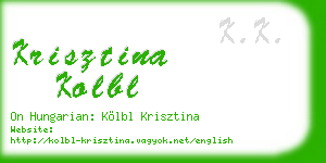krisztina kolbl business card